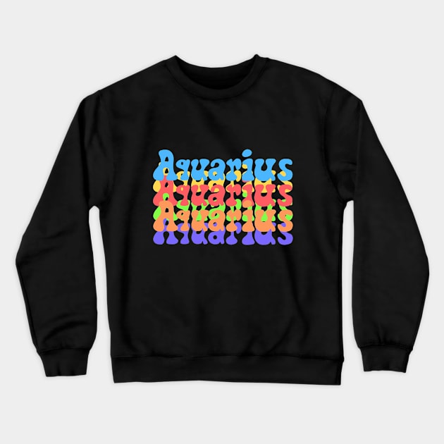 Rainbow Popart Aquarius Crewneck Sweatshirt by Scarlett Blue